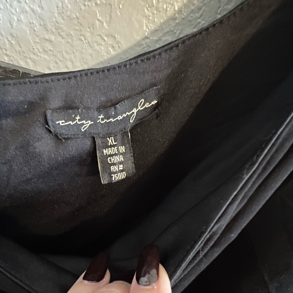 City Triangles One Shoulder Black Dress - Picture 2 of 6